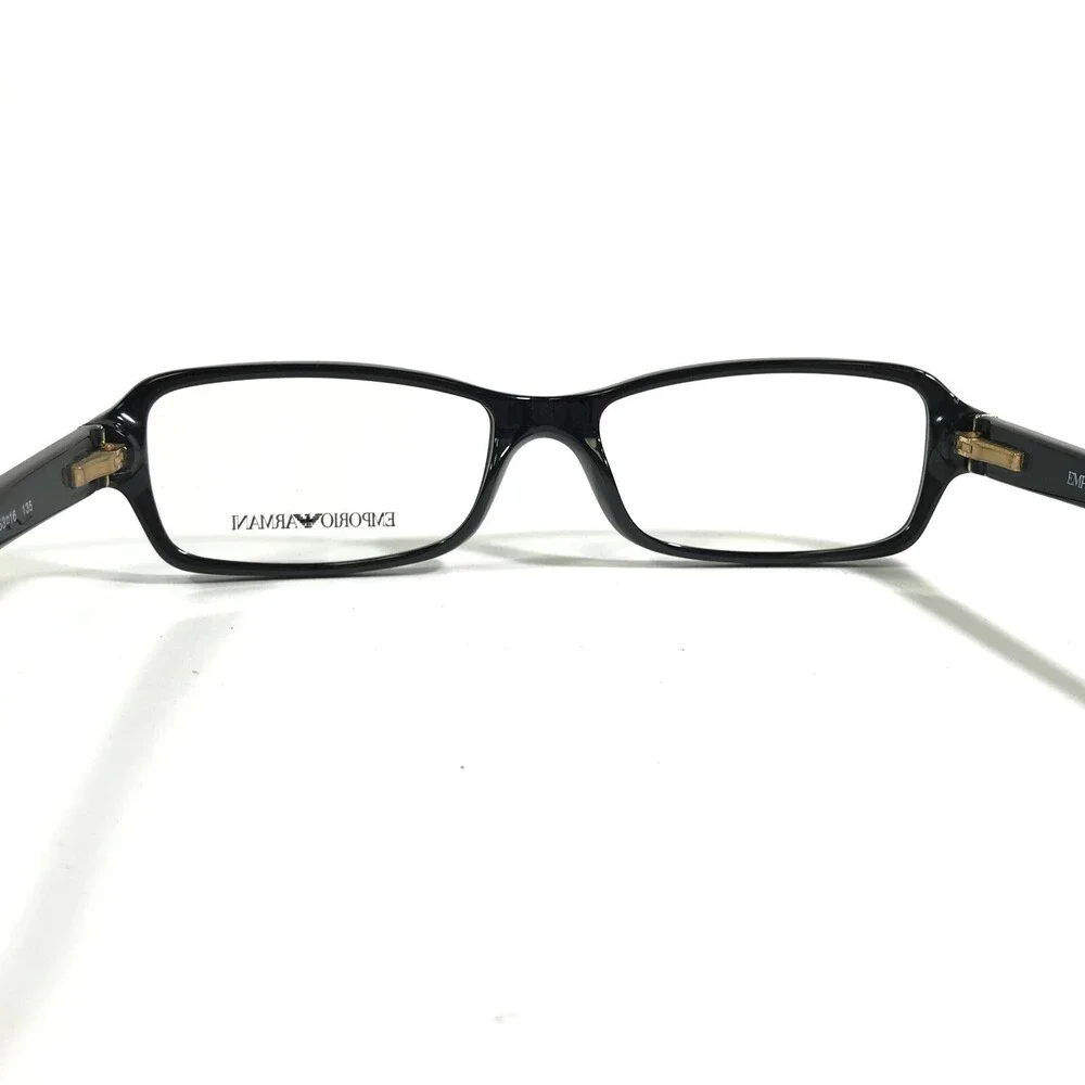 Emporio Armani Eyeglasses Frames EA3016 5017 Black Gold Rectangular 53-16-135